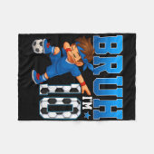 10歳のサッカー少年お誕生日おめでとう! フリースブランケット (正面(横))