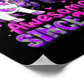 10歳のユニコーン浮き10誕生日女の子 ポスター (角)