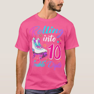 10歳の二桁ロールerskate 10歳の誕生日 tシャツ