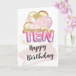 10歳の女の子の誕生日カード カード