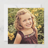 10歳の女の子の誕生日パーティー写真 招待状 (裏面)