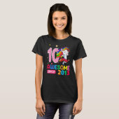 10歳の女の子10代ユニコーン10誕生日1 Tシャツ (正面フル)