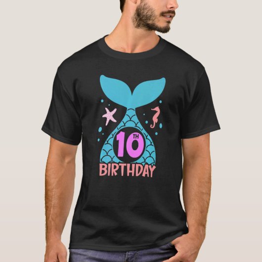 10歳の女の子2 10誕生日人魚2 Tシャツ (正面)