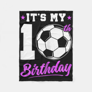10歳の女の子 10歳の誕生日プレゼント サッカー 誕生日 フリースブランケット