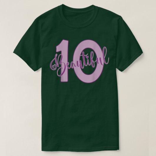 10歳の少女のための美しい10誕生日のアパレル Tシャツ (デザイン正面)