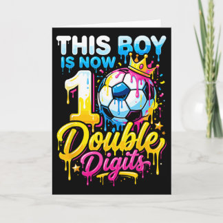 10歳の少年 ダブルディジット サッカー 10歳の誕生日 カード