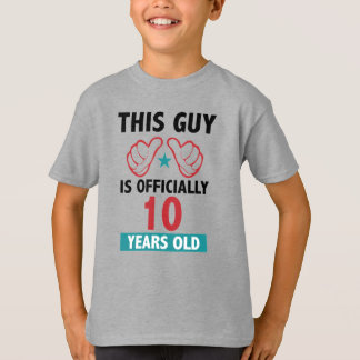 10歳の男の子この男は正式に10である Tシャツ