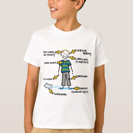 10歳の男の子の解剖学 Tシャツ (正面)