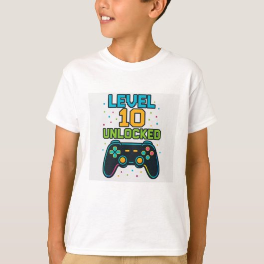 10歳の男の子の誕生日Tシャツ Tシャツ (正面)
