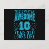 10歳の素晴らし10誕生日 ポストカード (正面)