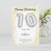 10歳の誕生日おめでとうカード (スタンド正面)