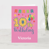 10歳の誕生日おめでとうカード カード (正面)