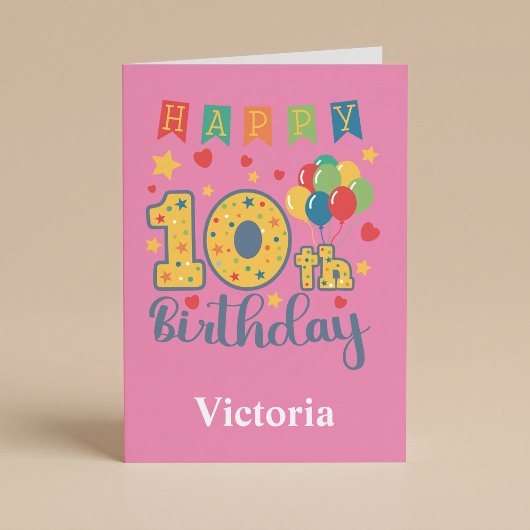 10歳の誕生日おめでとうカード カード