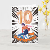 10歳の誕生日おめでとうカード カード (黄色い花)