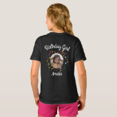 10歳の誕生日おめでとう カスタム年齢と写真入りバースデーTシャツ Tシャツ (裏面フル)