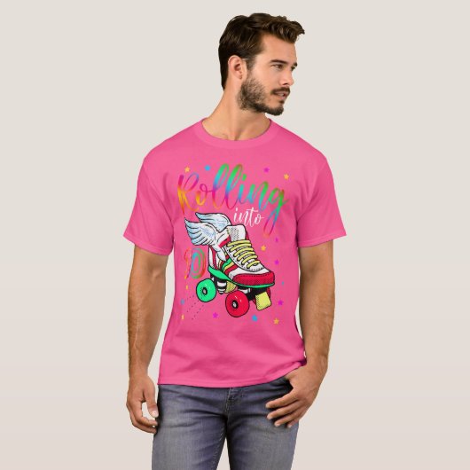10歳の誕生日おめでとう クールなローラースケート Tシャツ (正面フル)