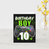 10歳の誕生日おめでとう ゲームコントローラー ゲーマー 10歳の誕生日 カード (黄色い花)