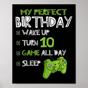 10歳の誕生日おめでとう!ゲーム好きな少年に贈るギフト ポスター