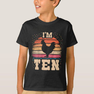 10歳の誕生日おめでとう ニワトリ 10歳の誕生日 Tシャツ