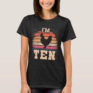 10歳の誕生日おめでとう ニワトリ 10歳の誕生日 Tシャツ