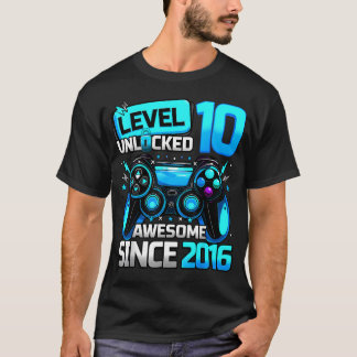 10歳の誕生日おめでとう レベルアンロック Dab 10歳の誕生日 ゲーム好き Tシャツ
