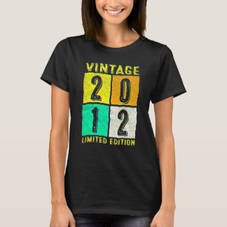 10歳の誕生日おめでとう ヴィンテージ 2012年 10歳の誕生日 2 Tシャツ