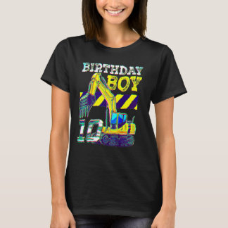 10歳の誕生日おめでとう 建設車両 10歳の男の子 Tシャツ