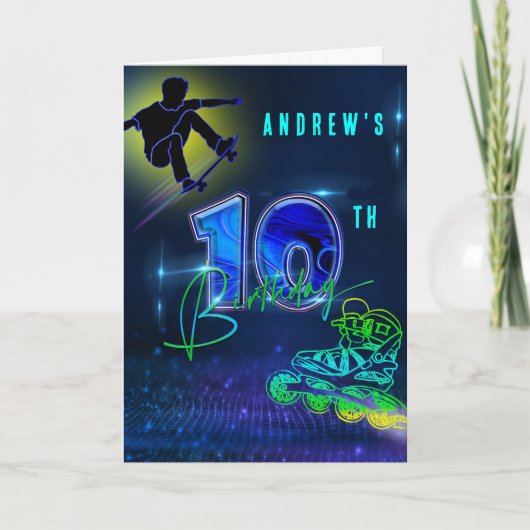 10歳の誕生日おめでとう 男の子 カード (正面)