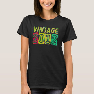 10歳の誕生日おめでとう 男の子 女の子 ヴィンテージ2012グラフィック Tシャツ