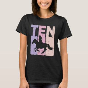 10歳の誕生日おめでとう 馬 女の子 馬術 10歳 Tシャツ