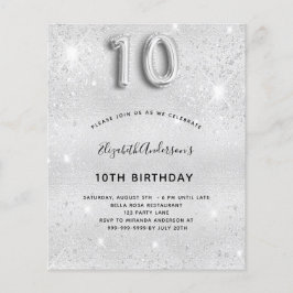 10歳の誕生日のシルバーグリッター