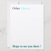 10歳の誕生日の招待 招待状 (裏面)