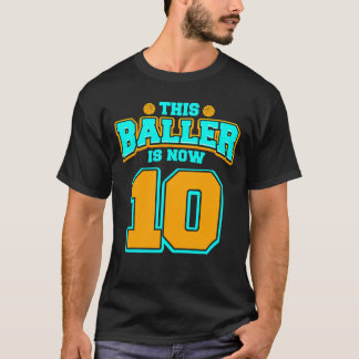 10歳の誕生日の男の子バスケットボール10歳の子 Tシャツ