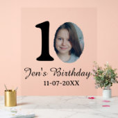 10歳の誕生日はっきりしたフォトレター子供の名前の日付st アクリルサイン (ウェディング)