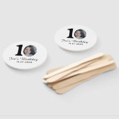 10歳の誕生日はっきりしたフォトレター子供の名前の日付st ハンドファン (組立なし)