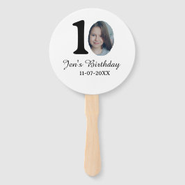 10歳の誕生日はっきりしたフォトレター子供の名前の日付st ハンドファン