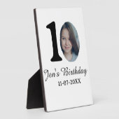 10歳の誕生日はっきりしたフォトレター子供の名前の日付st フォトプラーク (側面)
