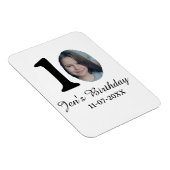 10歳の誕生日はっきりしたフォトレター子供の名前の日付st マグネット (右側)