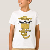 10歳の誕生日を祝う王冠デザイン Tシャツ (正面)