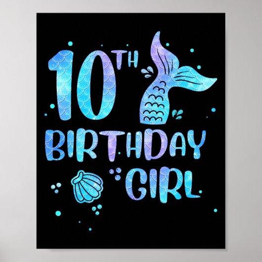 10歳の誕生日を迎えた女の子に、人魚姫のような魔法を バックトゥ ポスター (正面)