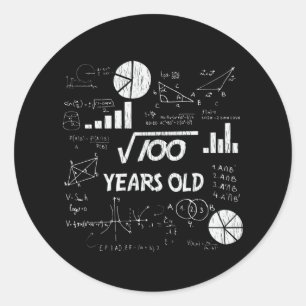 10歳の誕生日オタク系の数学10歳の誕生日プレゼント ラウンドシール