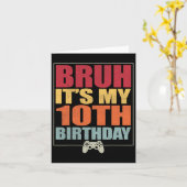 10歳の誕生日ゲーマーボーイブライ私の10th B カード (黄色い花)