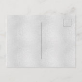 10歳の誕生日シルバーピンクの金属グリッターの塵 インビテーションポストカード (裏面)