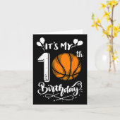 10歳の誕生日バスケットボール選手 10歳の誕生日パーティー カード (黄色い花)