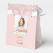 10歳の誕生日バラ金ゴールドグリッター感謝してい写真あなた フェイバーボックス (裏面サイド)