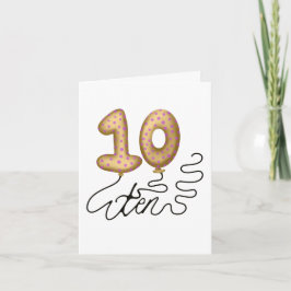 10歳の誕生日バルーンカード カード