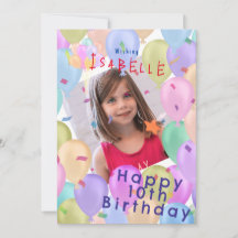 10歳の誕生日バルーン パステル写真