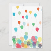 10歳の誕生日バルーン パーティー招待状 招待状 (裏面)