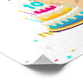 10歳の誕生日パグ犬の恋人パーティー少年 ポスター (角)