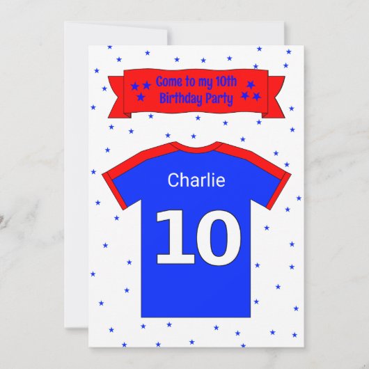 10歳の誕生日パーソナライズされたパーティの招待状 招待状 (正面)